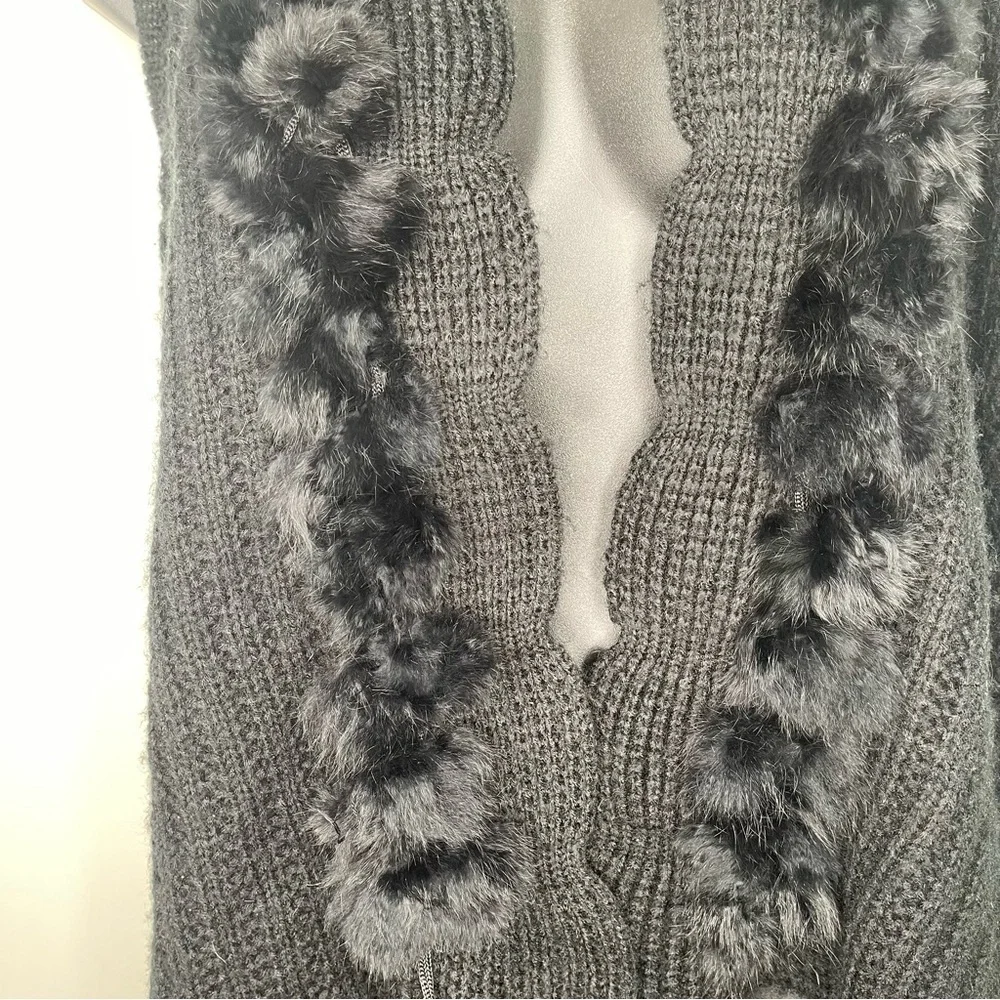 Adore Faux Fur Wool Asymmetrical vest in size Small